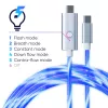 Oniverse cable de carga rápida USB-C a USB-C – 2 metros – LED (multiplataforma)