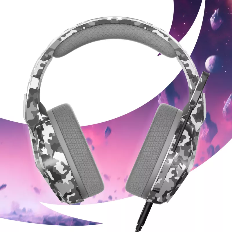 Oniverse auriculares gaming Nebula - Urban Camo (multiplataforma), con cable, 20 - 20000 Hz, gaming, 356 g, auriculares, camuflaje