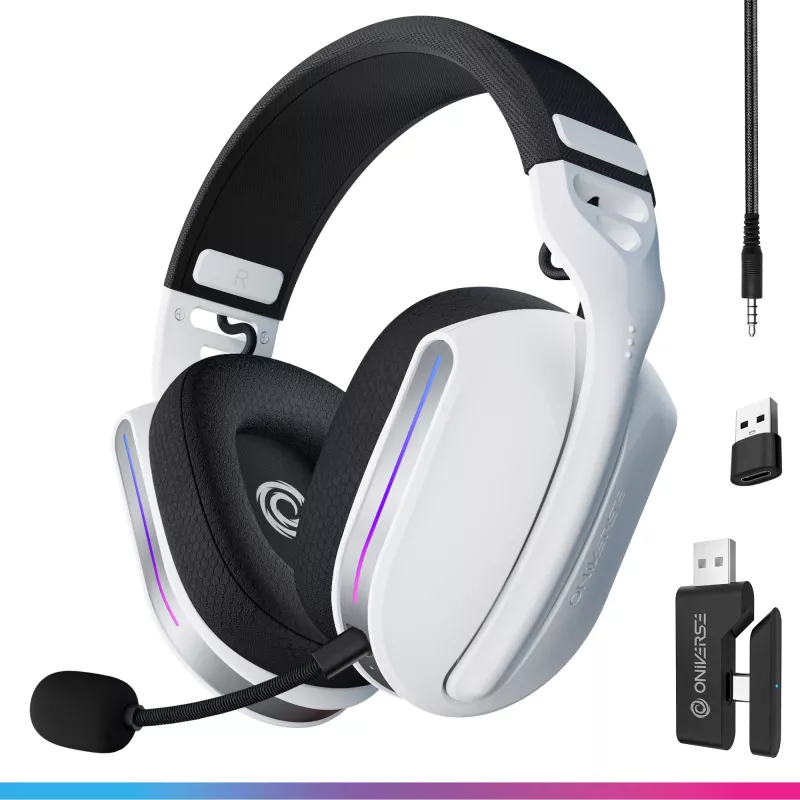Auriculares gaming inalámbricos Oniverse Polaris - Celestial White (Multiplataforma)