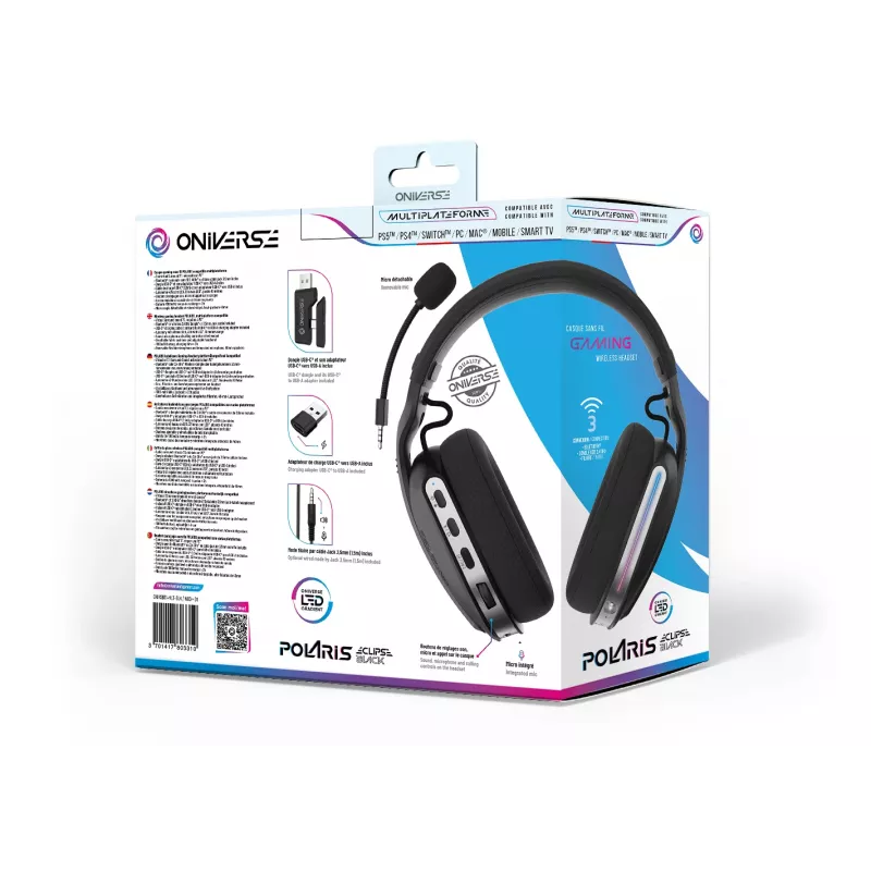 Oniverse auriculares gaming inalámbricos Polaris - Eclipse negro (multiplataforma)