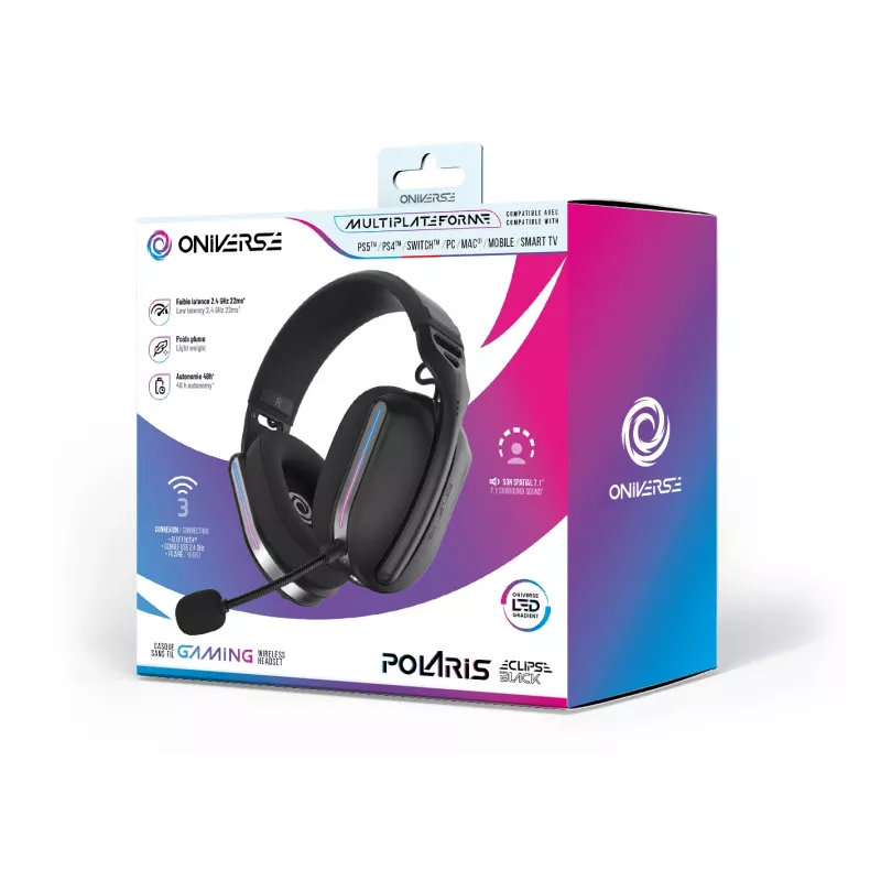 Oniverse auriculares gaming inalámbricos Polaris - Eclipse negro (multiplataforma)