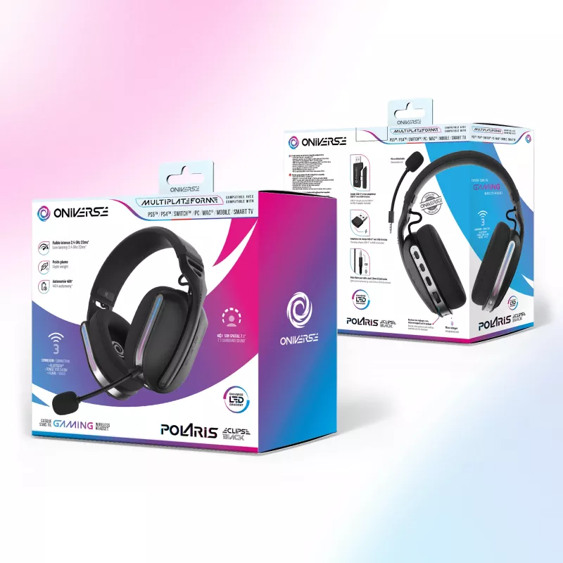 Oniverse auriculares gaming inalámbricos Polaris - Eclipse negro (multiplataforma)