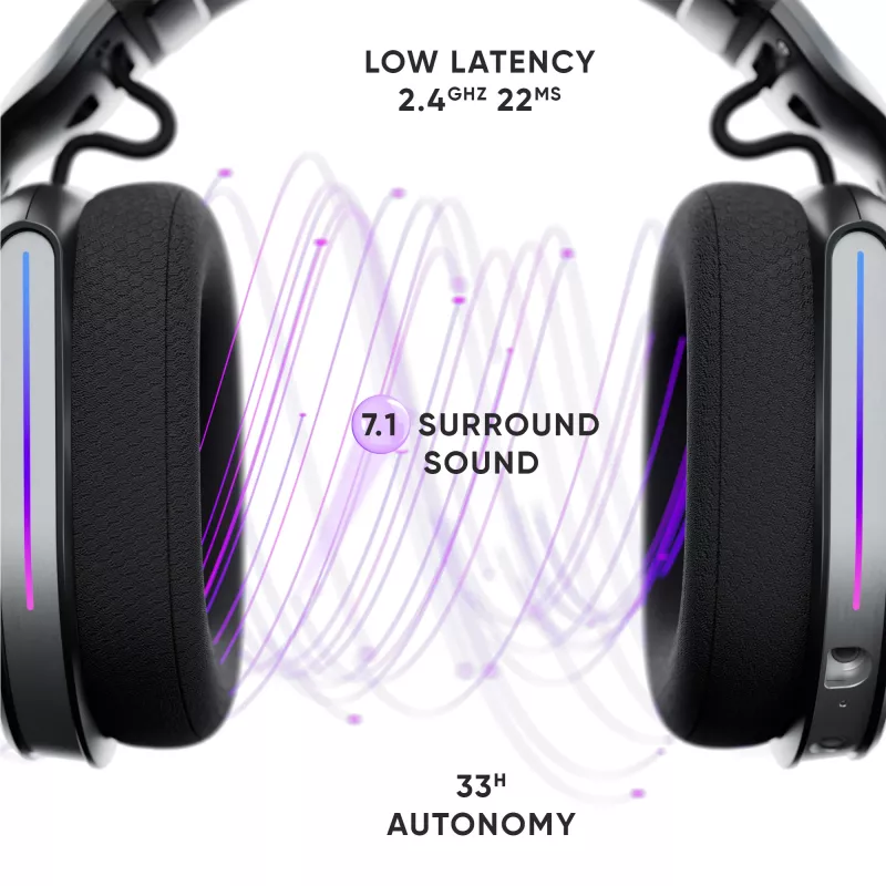 Oniverse auriculares gaming inalámbricos Polaris - Eclipse negro (multiplataforma)