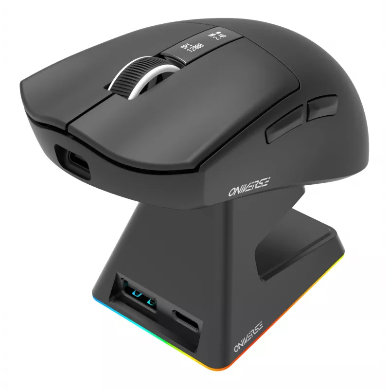 Oniverse - ratón gaming inalámbrico Vanguard + dock - Nocta negro (PC)