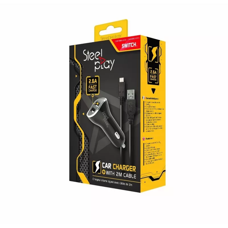 Steelplay JVASWI00025 cargador portátil para consola portátil negro, plata mechero de coche