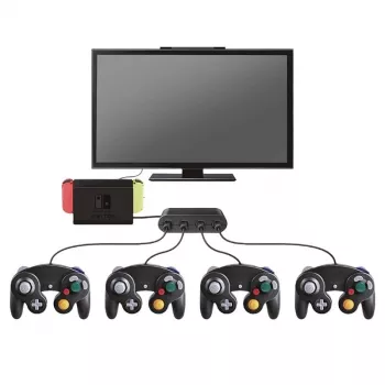 Steelplay adaptador para mandos Gamecube® (Switch), Nintendo Switch, adaptador, negro, USB, con cable, 1 ud.