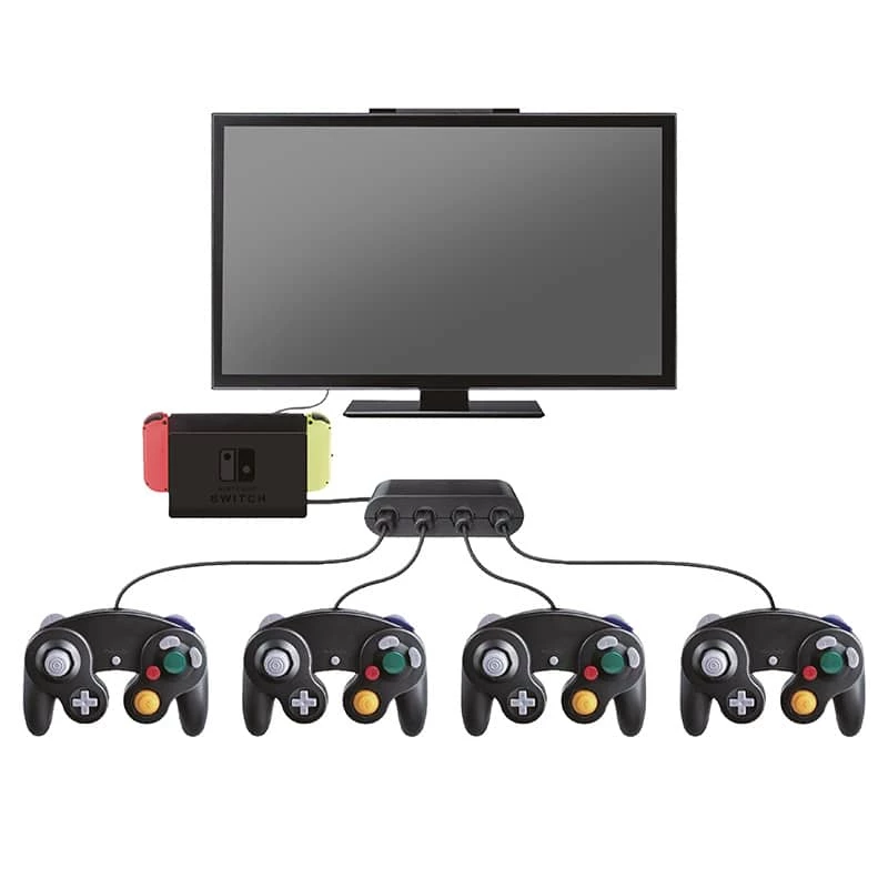 Steelplay adaptador para mandos Gamecube® (Switch), Nintendo Switch, adaptador, negro, USB, con cable, 1 ud.