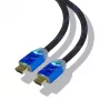 Steelplay cable HDMI 4K 2.0 High Speed Ultra HD LED 2M, 2 m, HDMI tipo A (estándar), HDMI tipo A (estándar), 3D, 18 Gbit/s, negro, azul
