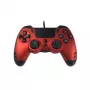 Lexip Metaltech – mando con cable – rojo rubí (Multi), gamepad, PC, PlayStation 4, D-Pad, botón Home, botón Options, botón Share, analógico/digital, multicolor, con cable