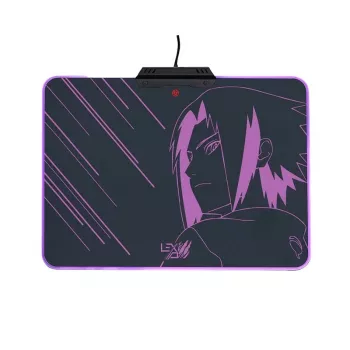 Lexip Sasuke “Revenge” Naruto Shippuden alfombrilla de ratón – con superficie rígida microtexturizada e iluminación RGB