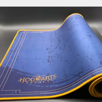 Alfombrilla de ratón Lexip Premium XXL Ancient Magic - Hogwarts Legacy, azul, dorado, monocromático, neopreno, base antideslizante, alfombrilla gaming