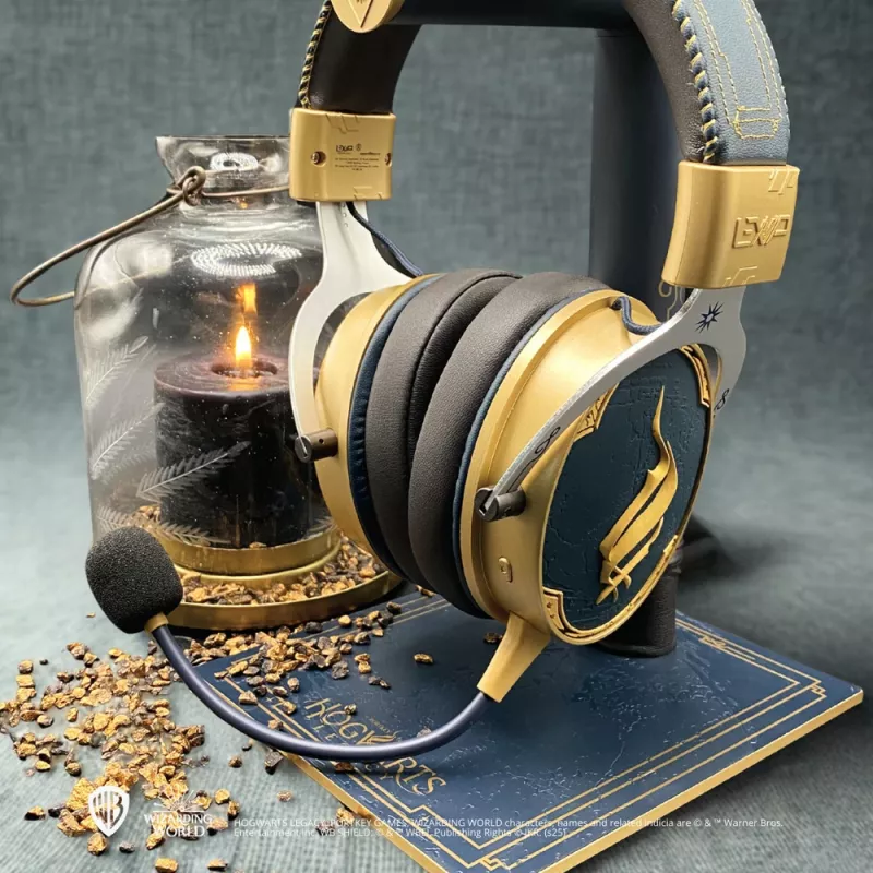 Soporte para auriculares Lexip Assassin's Creed Shadows - X Ubisoft, soporte para auriculares, azul, dorado