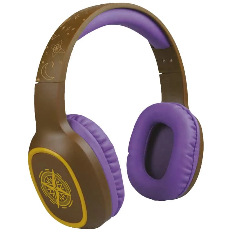 Auriculares Steelplay Adventure Magic (Switch/PC/Mac/móvil), con cable e inalámbricos, gaming, 20 – 20000 Hz, 175 g, auriculares, marrón, lila