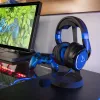 Auriculares Lexip Metaltech – inalámbricos, baja latencia, 32 h de autonomía – azul cobalto