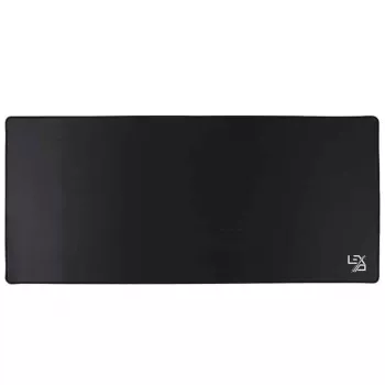 Alfombrilla de ratón Lexip XXL – negra, negro, monocromático, tela, goma, base antideslizante, alfombrilla gaming