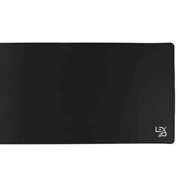 Alfombrilla de ratón Lexip XXL – negra, negro, monocromático, tela, goma, base antideslizante, alfombrilla gaming