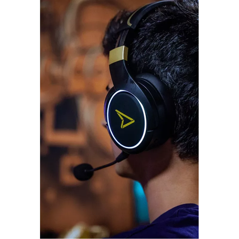 Auriculares Lexip Metaltech – inalámbricos con baja latencia, 32 h de autonomía – Radiance Gold