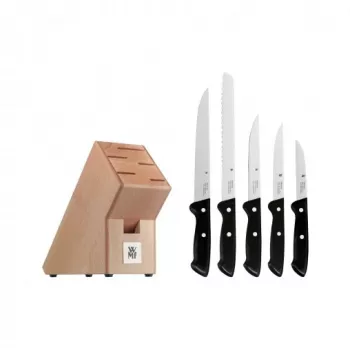 WMF 18.7469.9990 juego de cubiertos de cocina 6 piezas set con bloque de cuchillos