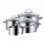 WMF Provence Plus set de ollas 4 piezas, acero inoxidable