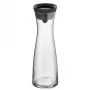 WMF Basic jarra de agua 1,0 negra, jarra, 1 L, negro, transparente, vidrio, redonda, Köhler & Wilms