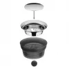WMF Basic jarra de agua 1,0 negra, jarra, 1 L, negro, transparente, vidrio, redonda, Köhler & Wilms