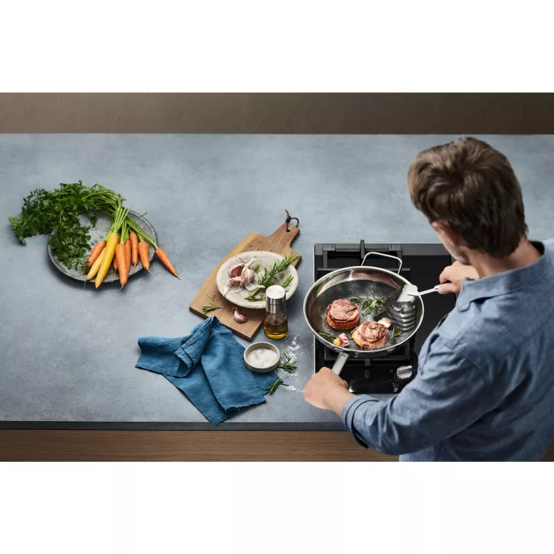 WMF 1756486411 negro, acero inoxidable aluminio, acero inoxidable