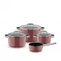 WMF Fusiontec Mineral Pro Rose Quartz batería de cocina de 4 piezas, 05.1895.5290