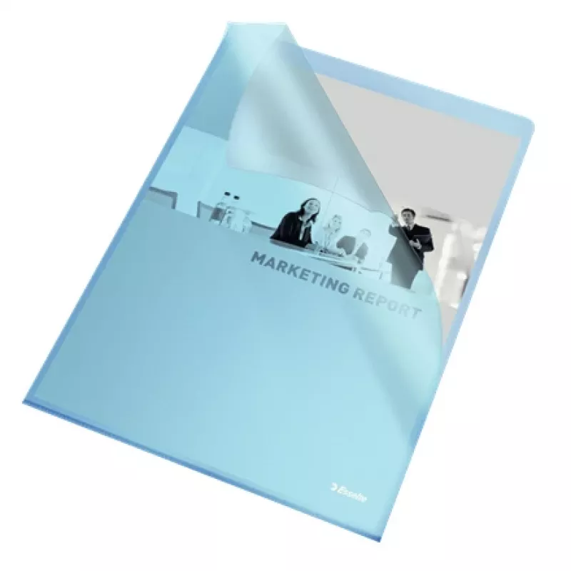 Esselte Archivador 105my A4 caja de 100, A4, polipropileno (PP), azul, vertical, 220 mm, 1 mm
