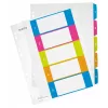 Leitz índices imprimibles PP A4+ 1-5 WOW, registro numérico, polipropileno (PP), A4 maxi, 245 mm, 305 mm