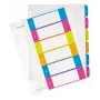 Leitz índices imprimibles PP A4+ 1-6 WOW, registro numérico, polipropileno (PP), multicolor, vertical, A4 maxi, 0,3 mm
