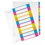 Leitz índices imprimibles PP A4+ 1-10 WOW, registro numérico, polipropileno (PP), multicolor, horizontal, A4 maxi, 245 mm