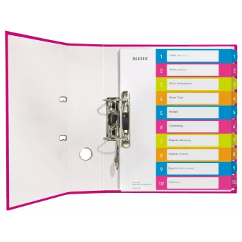Leitz índices imprimibles PP A4+ 1-10 WOW, registro numérico, polipropileno (PP), multicolor, horizontal, A4 maxi, 245 mm