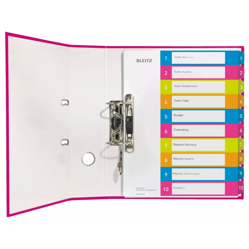 Leitz índices imprimibles PP A4+ 1-10 WOW, registro numérico, polipropileno (PP), multicolor, horizontal, A4 maxi, 245 mm