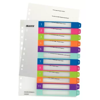 Esselte 1244-00-00 separador numérico polipropileno (PP) multicolor