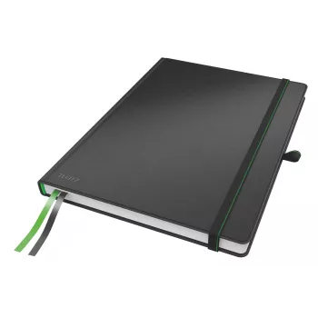 Leitz cuaderno Complete A4 rayado 96 g 80 hojas, negro, A4, tapa dura