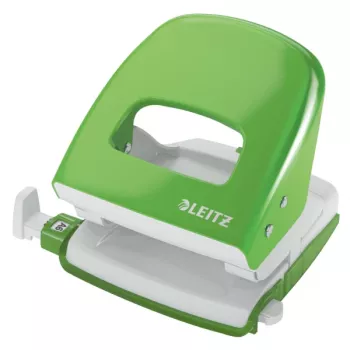 Leitz perforadora 5008 NeXXt, 2 taladros 30 hojas, 30 hojas, verde, metal, 8 cm, A6, 5,5 mm