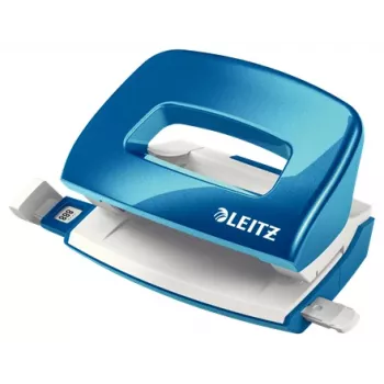 Leitz NeXXt perforadora WOW Mini 2 taladros / 10 hojas, 10 hojas, azul, plástico, 8 cm, 5,5 mm, A4