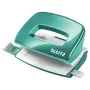 Leitz NeXXt perforadora WOW Mini 2 taladros / 10 hojas, 10 hojas, turquesa, gris, plástico, 8 cm, 5,5 mm, A4