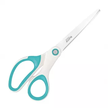 Leitz WOW tijeras de oficina Titanium 205 mm, corte recto, unidad, azul, blanco, acero inoxidable, tijeras de oficina, titanio