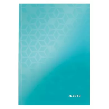 Leitz WOW cuaderno A5 cuadriculado con tapa dura, estampado, azul, A5, 80 hojas, 80 g/m², papel cuadriculado