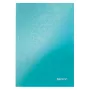 Leitz WOW cuaderno A5 cuadriculado con tapa dura, estampado, azul, A5, 80 hojas, 80 g/m², papel cuadriculado