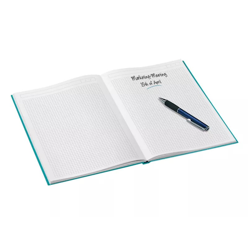 Leitz WOW cuaderno A5 cuadriculado con tapa dura, estampado, azul, A5, 80 hojas, 80 g/m², papel cuadriculado