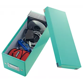 Leitz Click & Store WOW caja de almacenamiento de CD, turquesa, cartón, 143 mm, 352 mm, 136 mm, 440 g