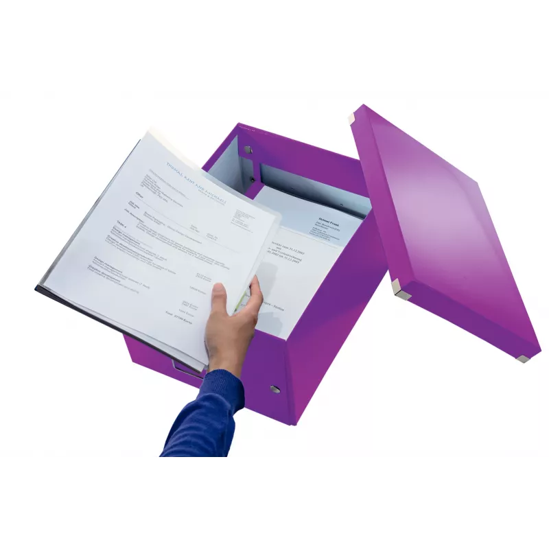Leitz Click & Store WOW caja de almacenamiento mediana, lila, cartón, 16,7 L, 281 mm, 200 mm, 265 x 335 x 188 mm