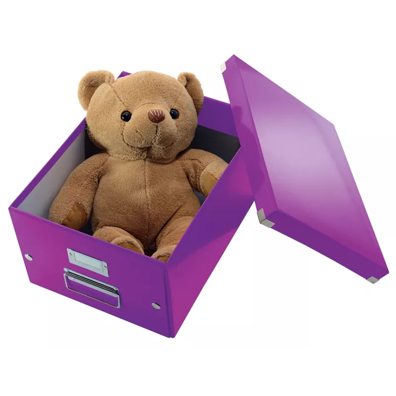 Leitz Click & Store WOW caja de almacenamiento mediana, lila, cartón, 16,7 L, 281 mm, 200 mm, 265 x 335 x 188 mm