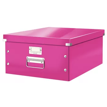 Leitz Click & Store WOW caja de almacenamiento grande, rosa, cartón, níquel, 369 mm, 482 mm, 200 mm