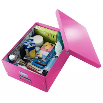 Leitz Click & Store WOW caja de almacenamiento grande, rosa, cartón, níquel, 369 mm, 482 mm, 200 mm