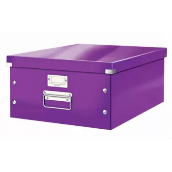 Leitz Click & Store WOW caja de almacenamiento grande, violeta, cartón, 1,28 kg