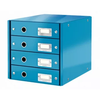 Leitz Click & Store WOW cajonera (4 cajones), azul, cartón, 2,49 kg