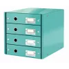 Leitz Click & Store WOW cajonera (4 cajones), azul, cartón, 2,49 kg